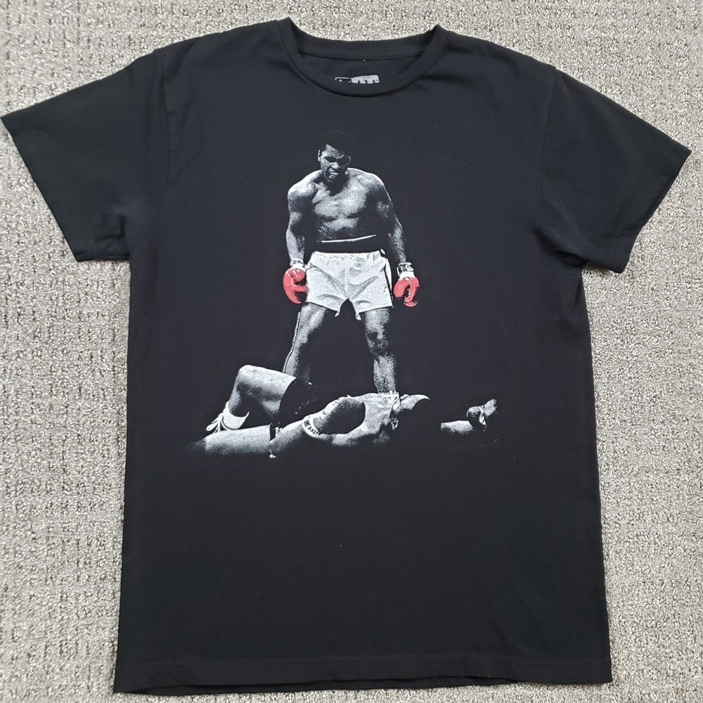 Muhammad Ali T-Shirt Mens M Black Boxing Knock Out Cassius Clay - Picture 1 of 11